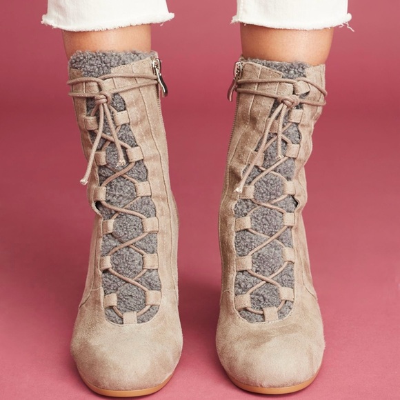 SILENT D Lace Up Suede Boot Size 10, NEW, Sold Out at Anthropologie - Picture 2 of 5